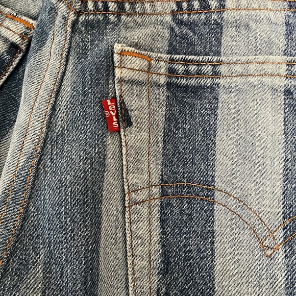 RE/DONE|Levi’s 70’s Straight Jeans with Indigo Stripes, SIZE 27.   0101 - Picture 9 of 14